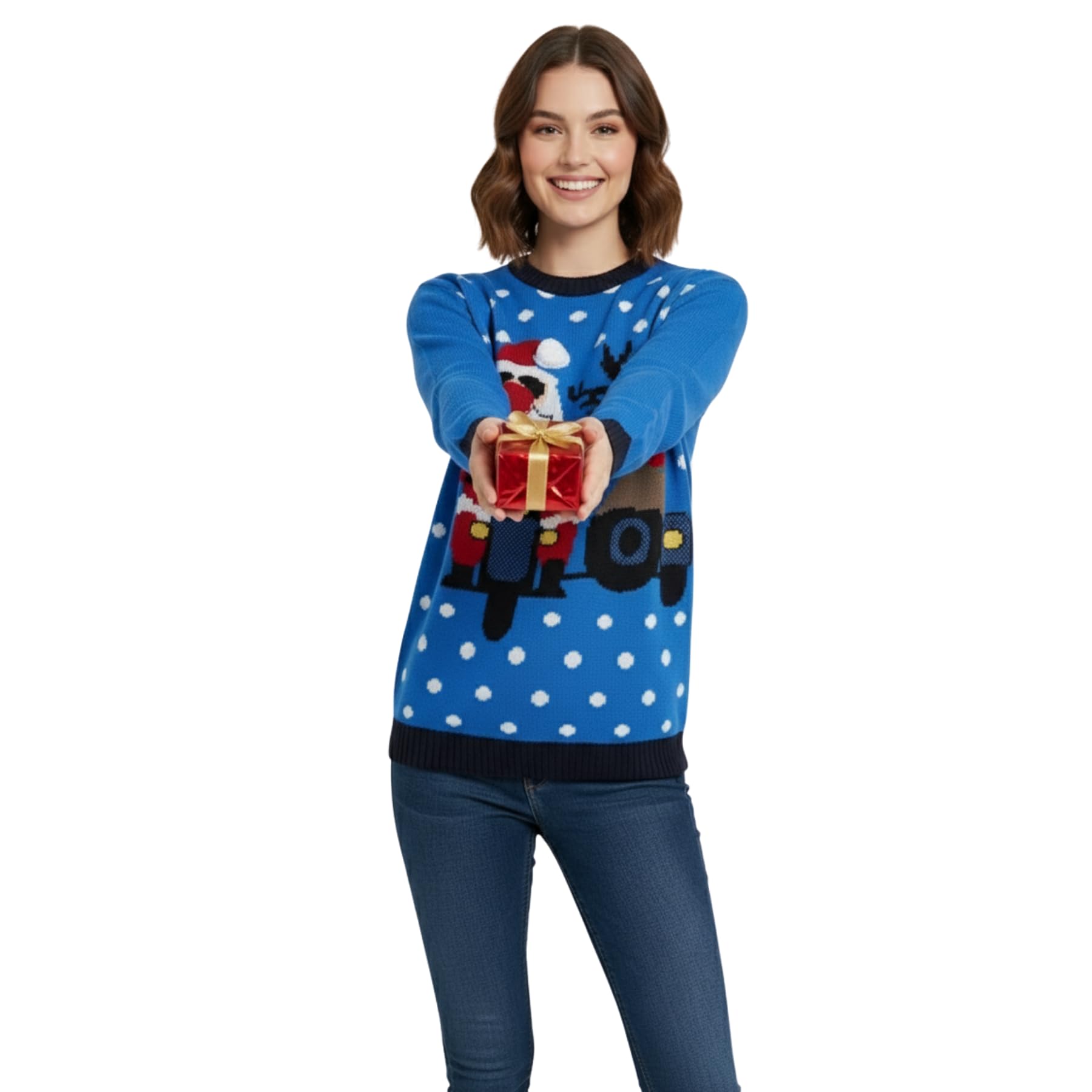 Nowy męski damski renifer gwiazda Boże Narodzenie sweter unisex nowość sweter top