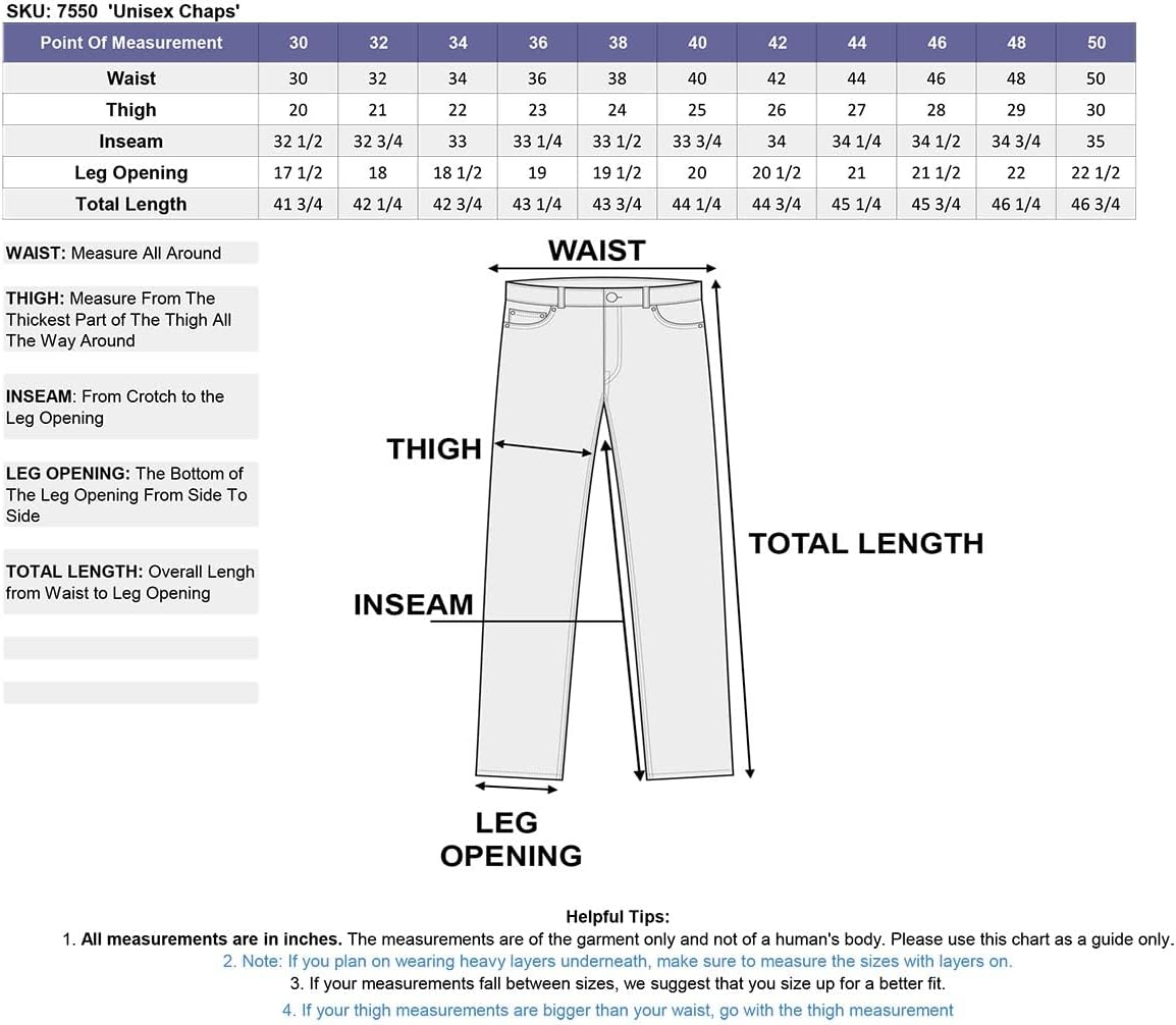Xelement 7550 'Classic' Black Unisex Leather Motorcycle Chaps - 38 : Automotive
