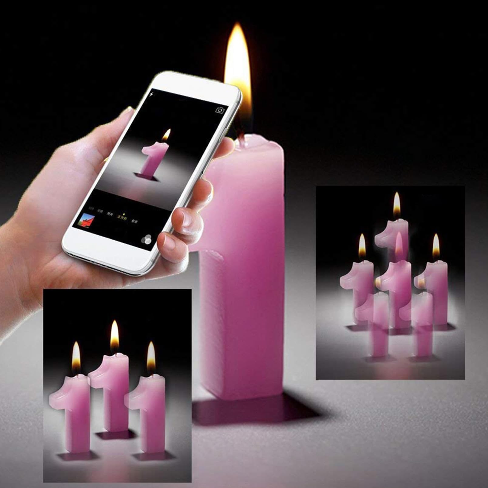 Handy Fotolinse 10-in-1 Weitwinkel Makro Satz für Smartphones Schwarz