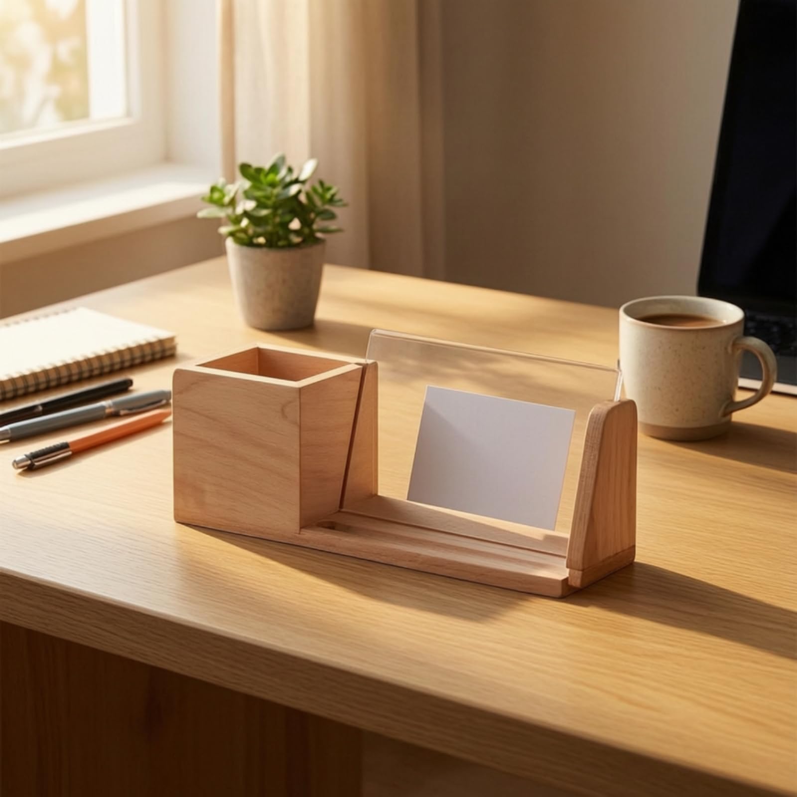 Lápices Estable Organizador Escritorio Japonés Madera para Oficina en Casa,