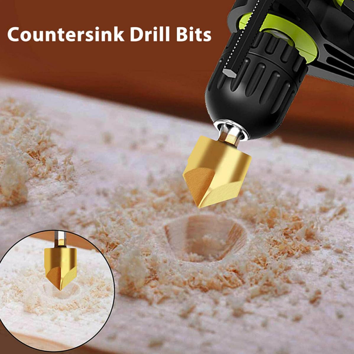 8pcs Countersink Drill Bit Set, Multi Size Chamfer Tool