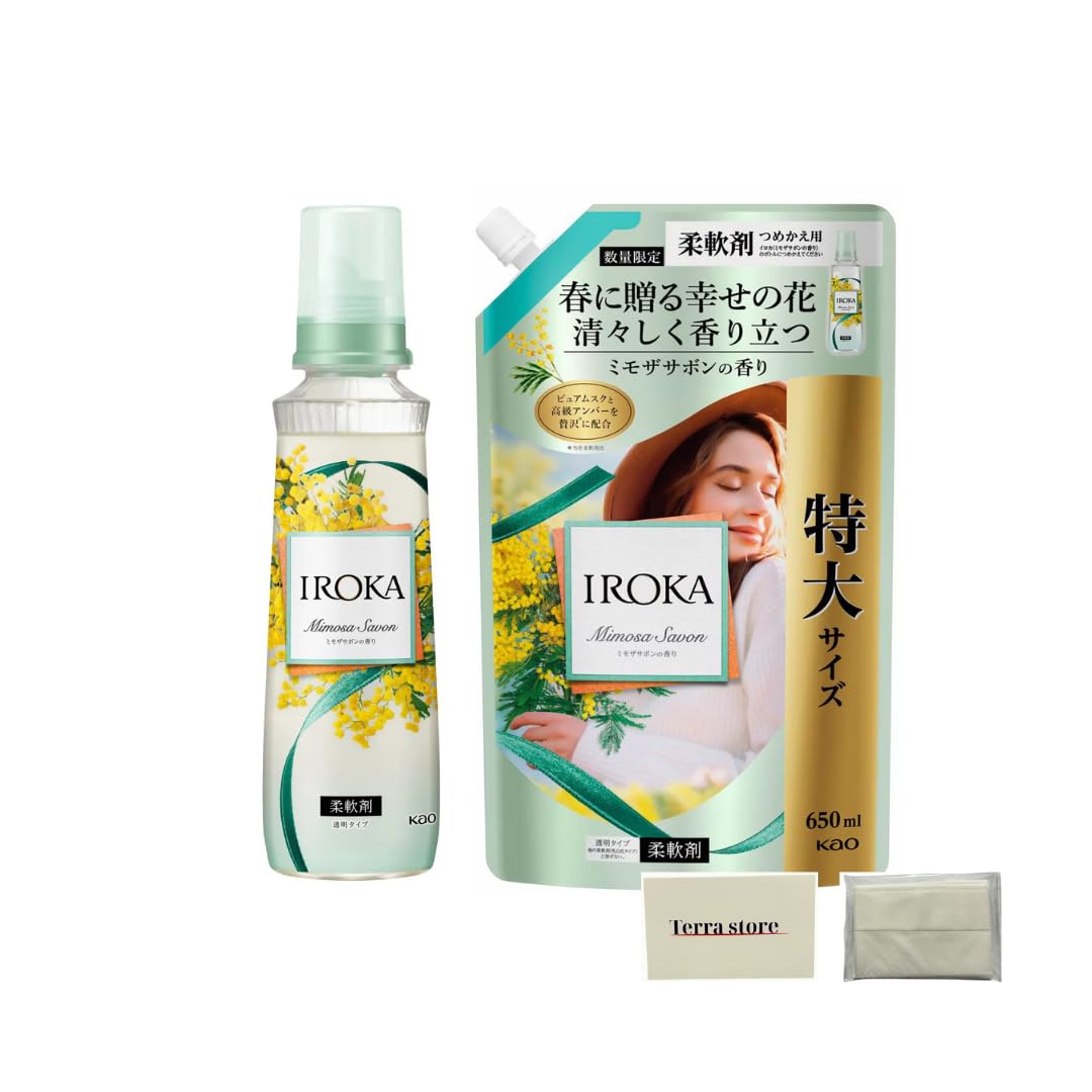 Amazon | IROKA ミモザサボンの香り 柔軟剤 本体 540ml ＋ 詰め替え 
