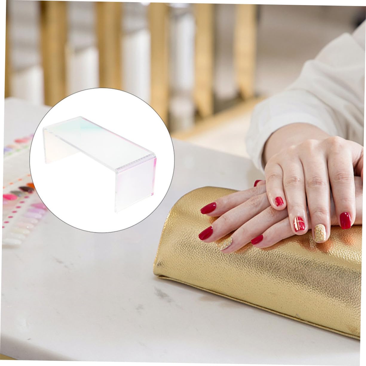 Cuscino per Unghie Acrilico Ispessito, Supporto Manicure | Uso Domestico e Lavoro Manicure, Facile da Usare, Salvaspazio, Accessorio per Nail Art
