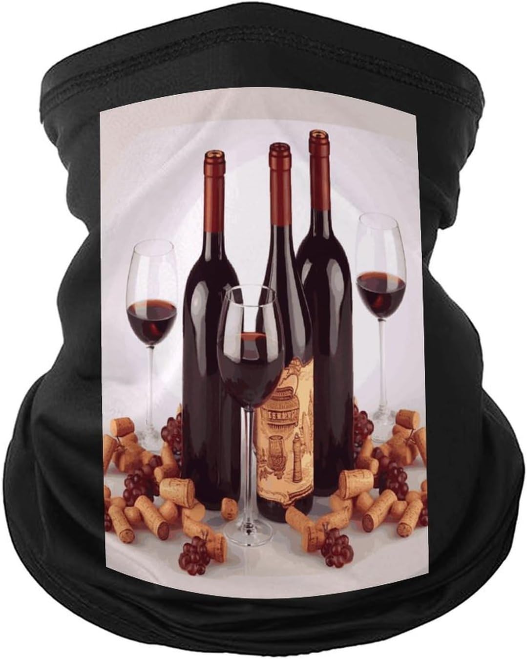 Red Wine Face Mask for Men Women,Neck Gaiter Sunscreen Breathable,Face Cover for Skiing Fishing Hiking Cycling