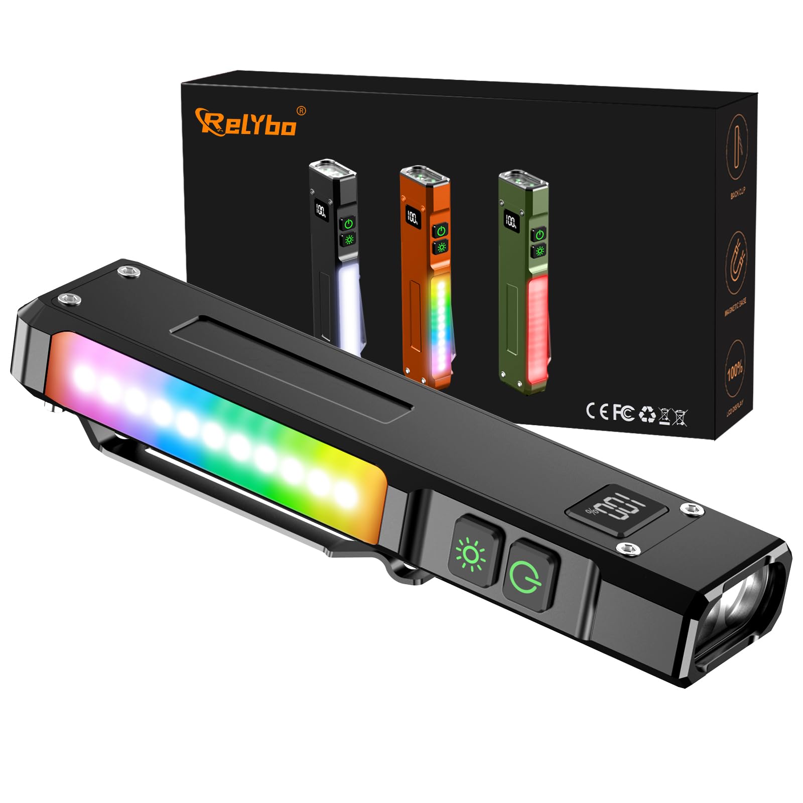 Relybo FP110Taschenlampe LED Aufladbar, Taschenlampe Extrem Hell