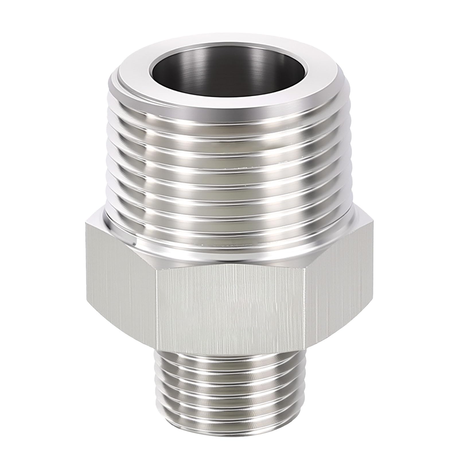 Adaptateur mâle NPT 2,5 cm raccordement tuyau hexagonal inox 304 industriel