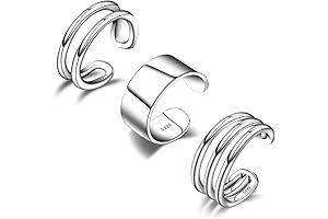 925 Sterling Silver Non Pierced Cartilage Ear Cuff Earrings