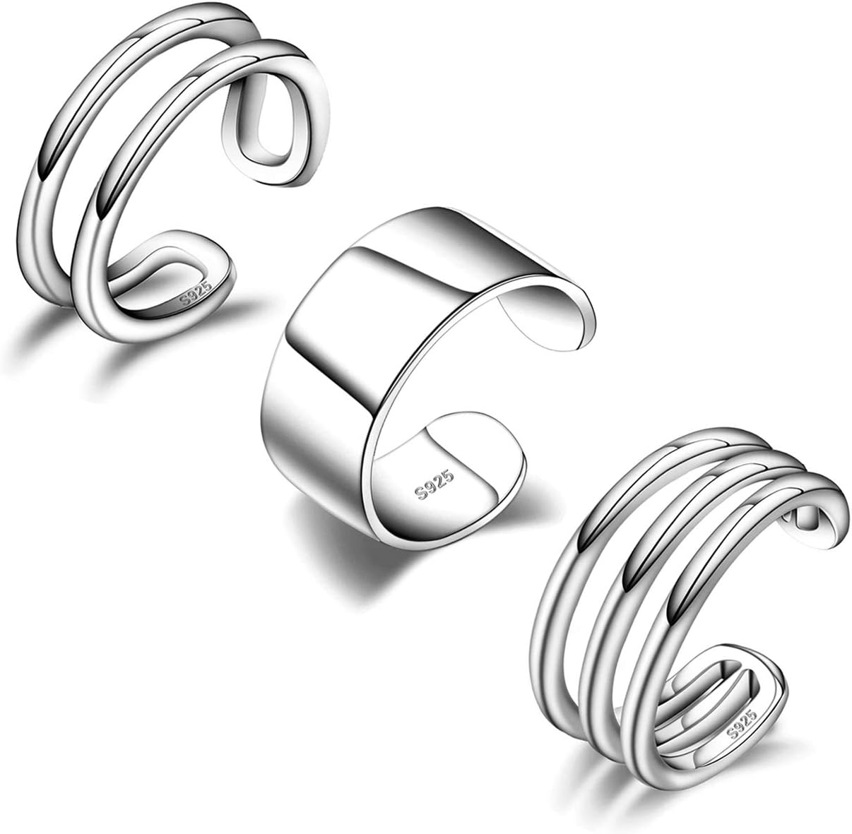 CHIC & ARTSYEar Cuff Set Damen Ohrmanschette Ohrringe 925 Sterling Silber Earcuffs Set Helix Knorpel Ohrmanschette Ohne Ohrloch Wickelohrring Fakepircings Ohr Cuffs Ohrklemme