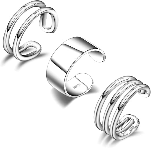 CHIC & ARTSY Cuff Earrings 925 Sterling Silver Ear Cuff Earrings Non-Piercing Fake Helix Cartilage Cuff Earrings Various Styles Conch Ear Cuffs Fine Jewelry for Women Man