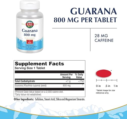 Miniatura 2 de Guarana 800mg Kal 120pestañas