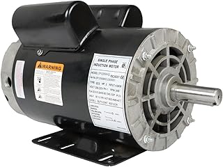 TJHSM 5 HP Electric Motor for Compressor 1 Phase 230V 3450 RPM 56 Frame 7/8 in Shaft