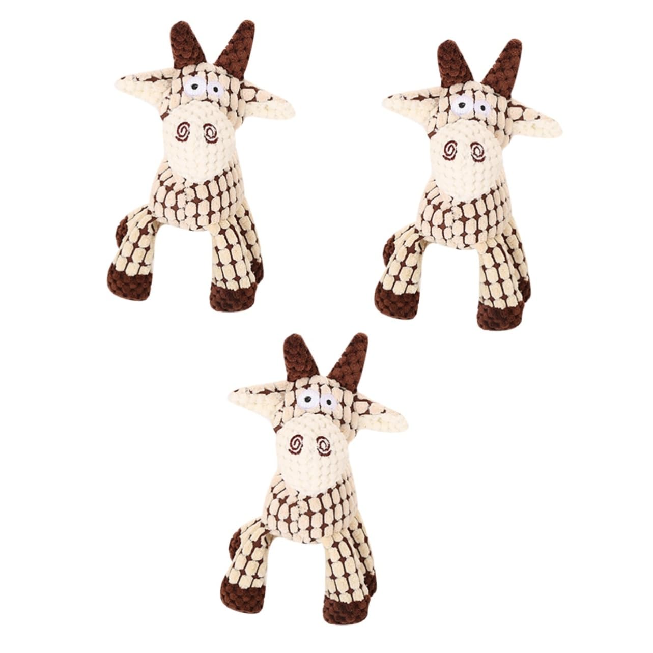 Beavorty 3 Piezas Perro de Peluche de Juguete mordedura de Mascota Jugando Juguete Juguetes Juguete Perro Indestructible Juguete para Mascotas Burro Mascota de Juguete Peludo Animal