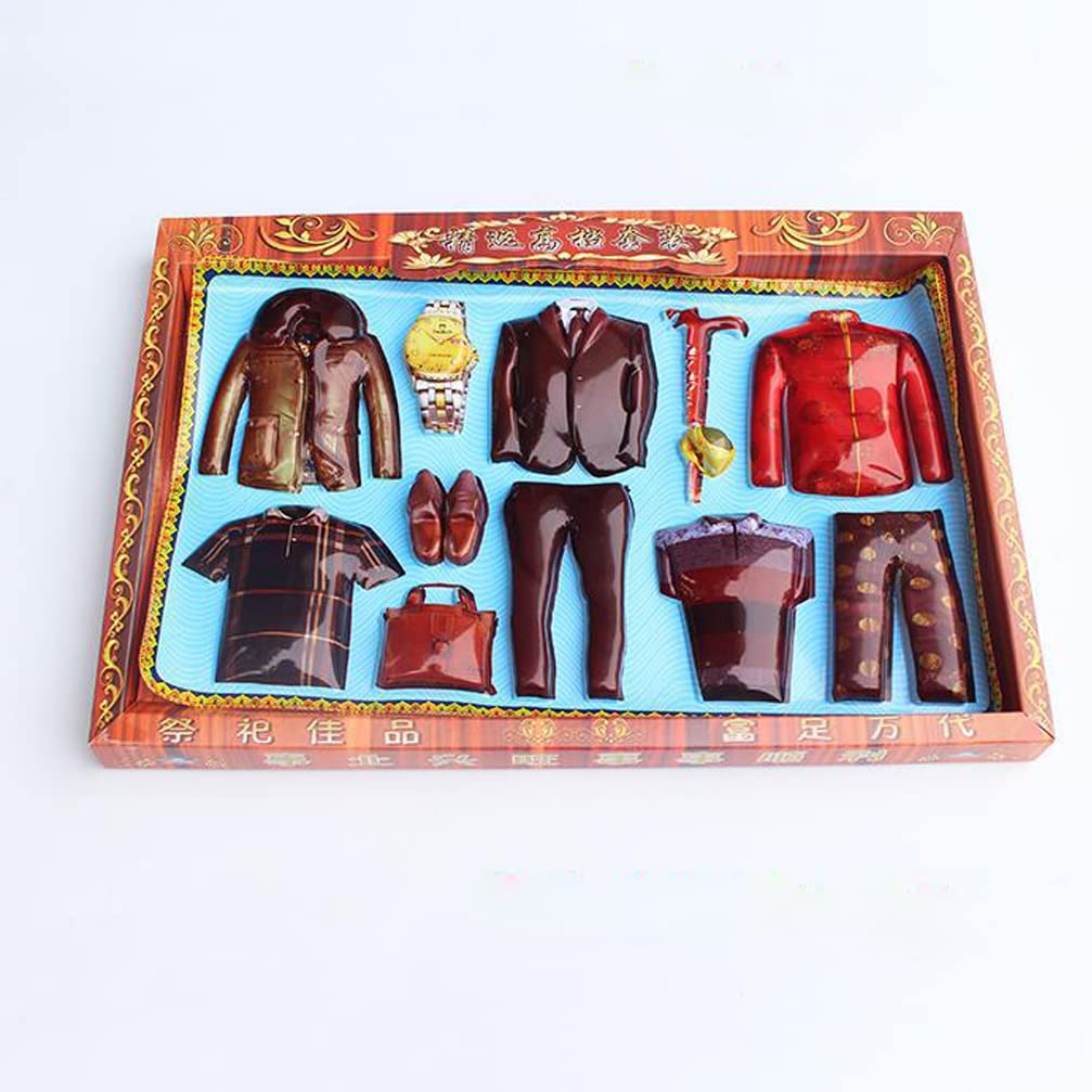 Ancestor Money，Joss Paper，2 Pcs Ancestors Burn Money Chinese Joss Paper Clothes Ghost Money Strengthen Connection with Your Ancestor