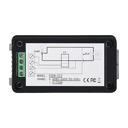 Miniatura 3 de Multímetro digital AC 100A, voltaje de corriente MELIFE Amperaje Energía Factor de Frecuencia de Energía Multímetro AC 80-260V LCD Pantalla Digital