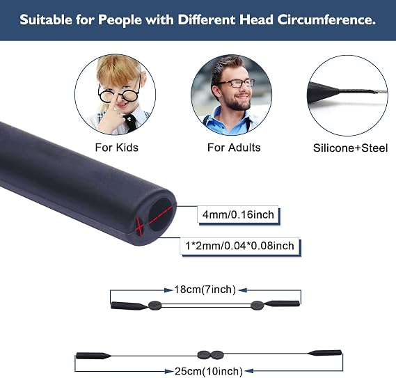 Eye Glasses Holder Strap - Adjustable Sunglasses Straps Cords for kids - Eyeglass Holders Around Neck - Eyewear String Lanyard Retainer