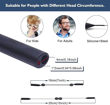 Eye Glasses Holder Strap - Adjustable Sunglasses Straps Cords for kids - Eyeglass Holders Around Neck - Eyewear String Lanyard Retainer