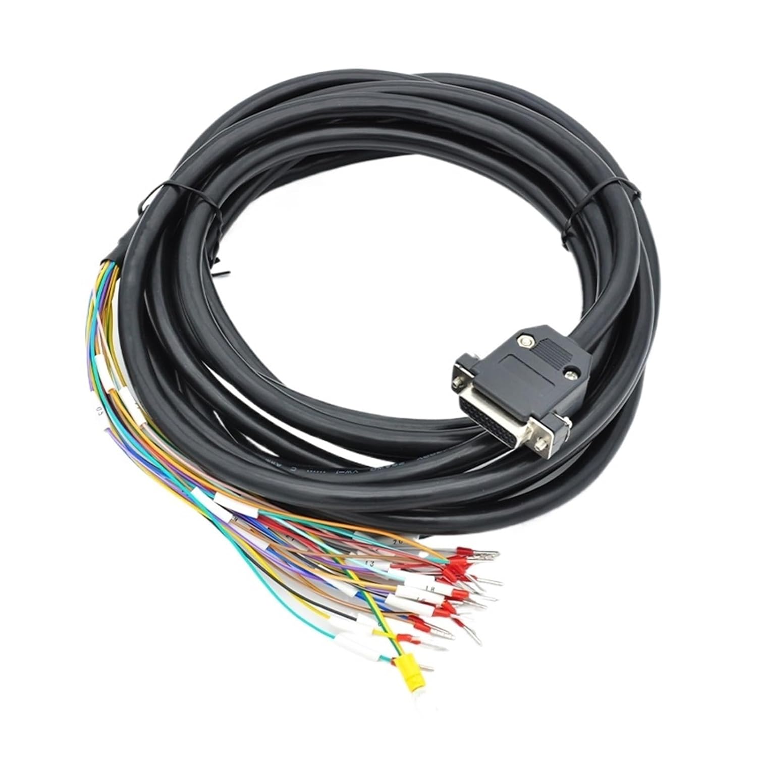 All Copper 3 Rows 26 Pins Single Header DB26 Pin/Hole Data Cable Male/Female Three Rows HD26 Core IO Connecting Cable 2m(SM-HDB26M-2.0M-GD)