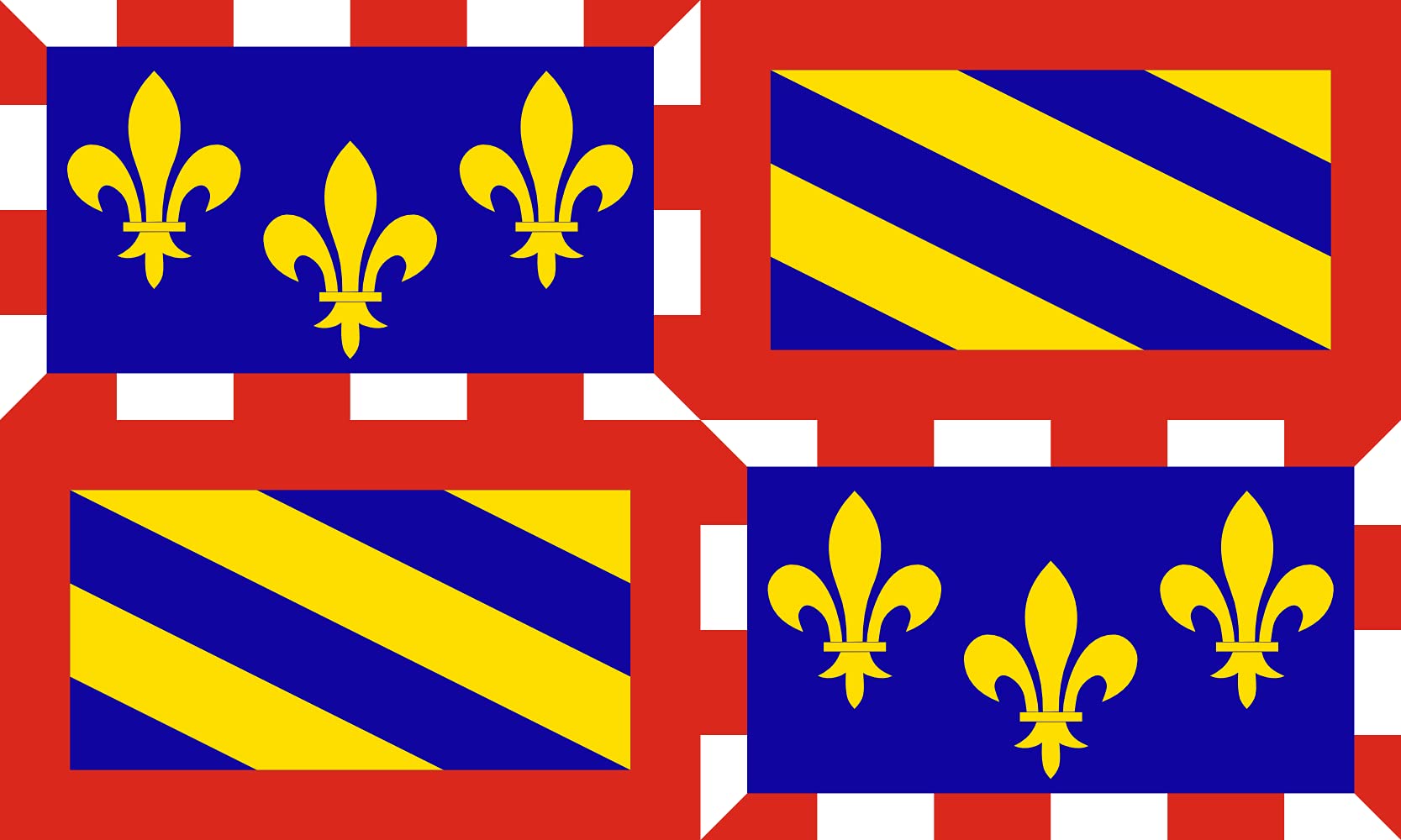 Drapeau Large+ Burgund de 1.5m² avec finitions durables format horizontal