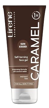 Lirene Perfect Tan Self-Tanning Face Gel Caramel, 75ml, Golden Sun-Kissed Glow, Non-Comedogenic, Oil-Free, For All Skin Types
