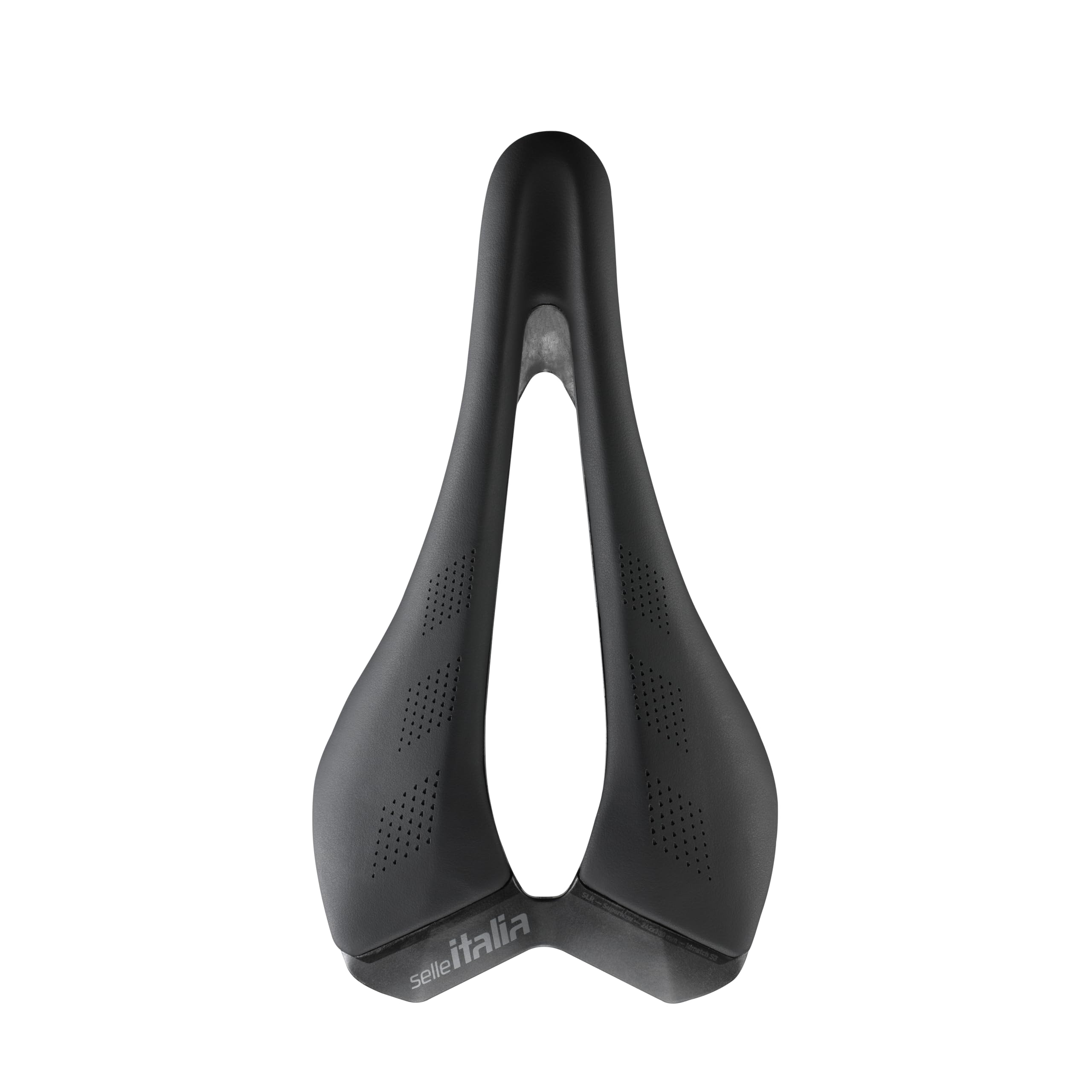 Selle Italia SLR Carbon - Sella Bicicletta da Strada in Carbonio, Cover Handmade, Foro Superflow, Ultra Leggera e Comoda