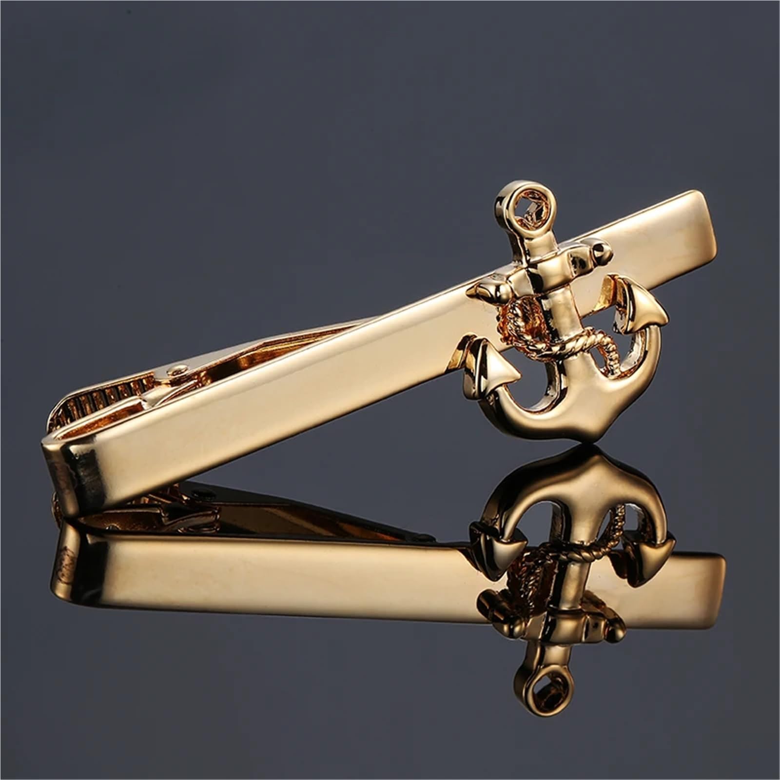 Pince à Cravate Pince à cravate ancre de bateau for hommes, mariage, conception matérielle en laiton, épingle d'ancre Pour Homme