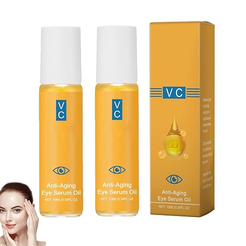 2 Stück Lutein Anti-Falten Serum Öl, VC Antifalten Serum, Roll-On