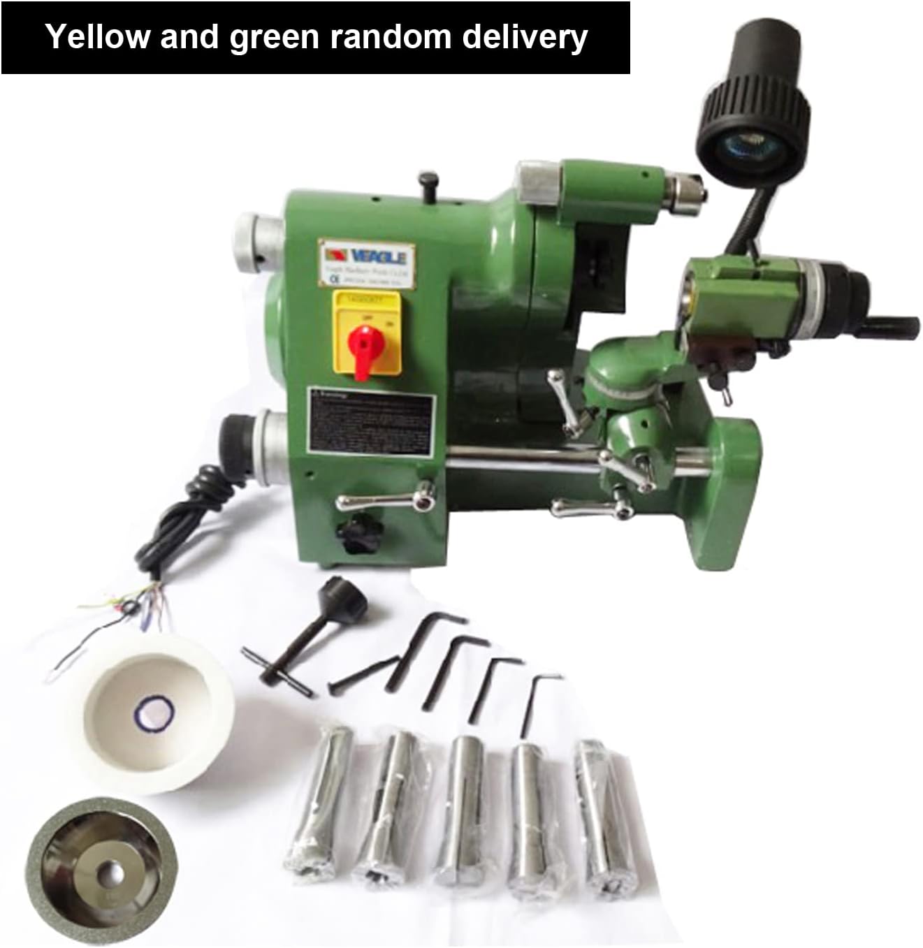 U2 Universal Cutter Grinder Sharpener Cutter Grinding Tool Sharpening Milling Machine 110V R8 Collet without Drill Bit Lathe Bit End Mill Accessories