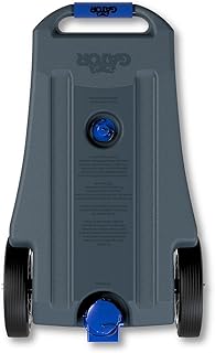 Portable Waste Holding Tank 21901G, 16 Gallon, 2 Wheel Design, Gray, Blow-Molded Polyethylene