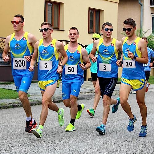 image for Azarxis Running Bib Competitor Numbers with Safety Pins, Tyvek Tearpro