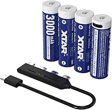 XTAR 1.5V Rechargeable Battery 4500mWh AA Lithium Battery 3000mAh