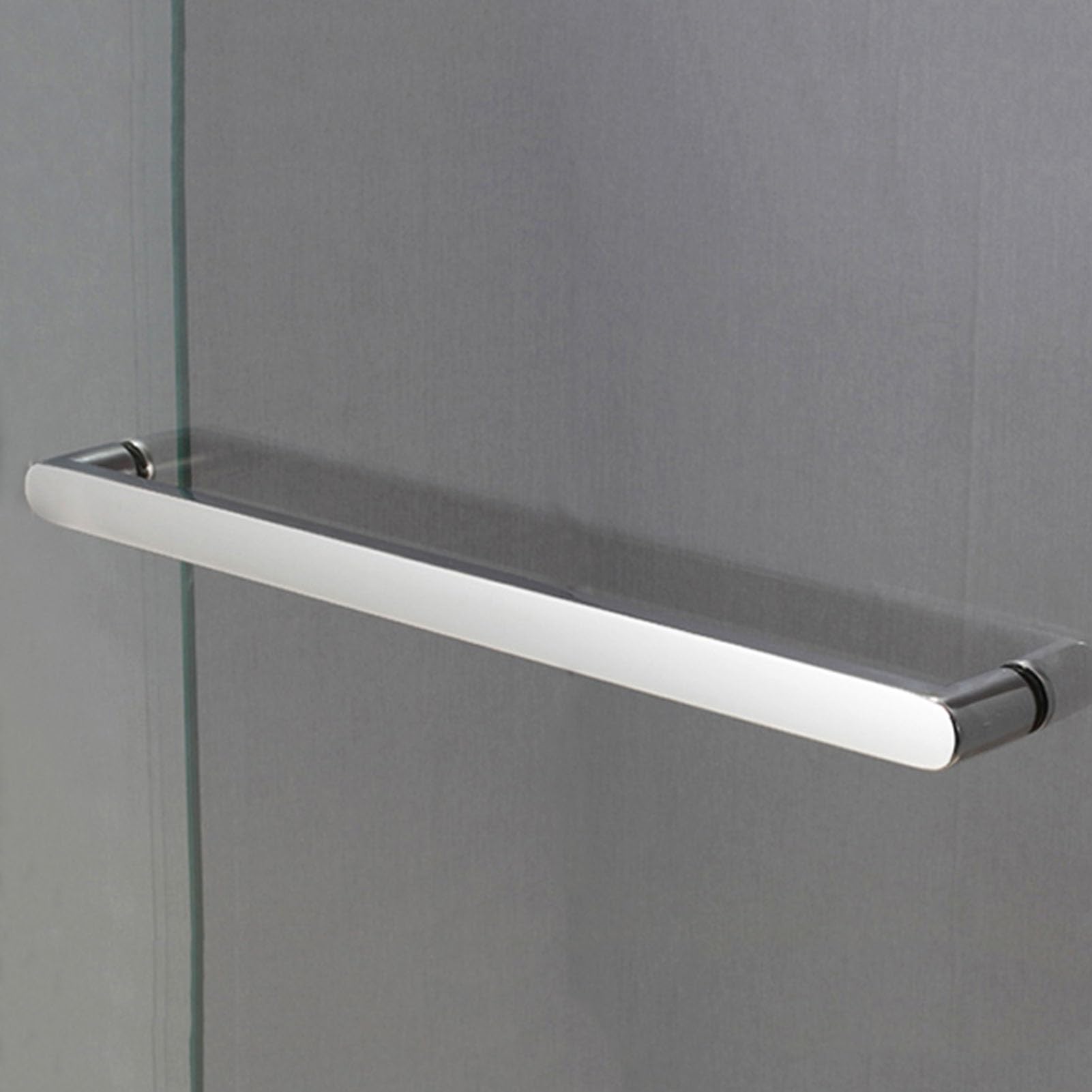 Poignée de porte de douche coulissante en acier inoxydable poli pour paroi en verre