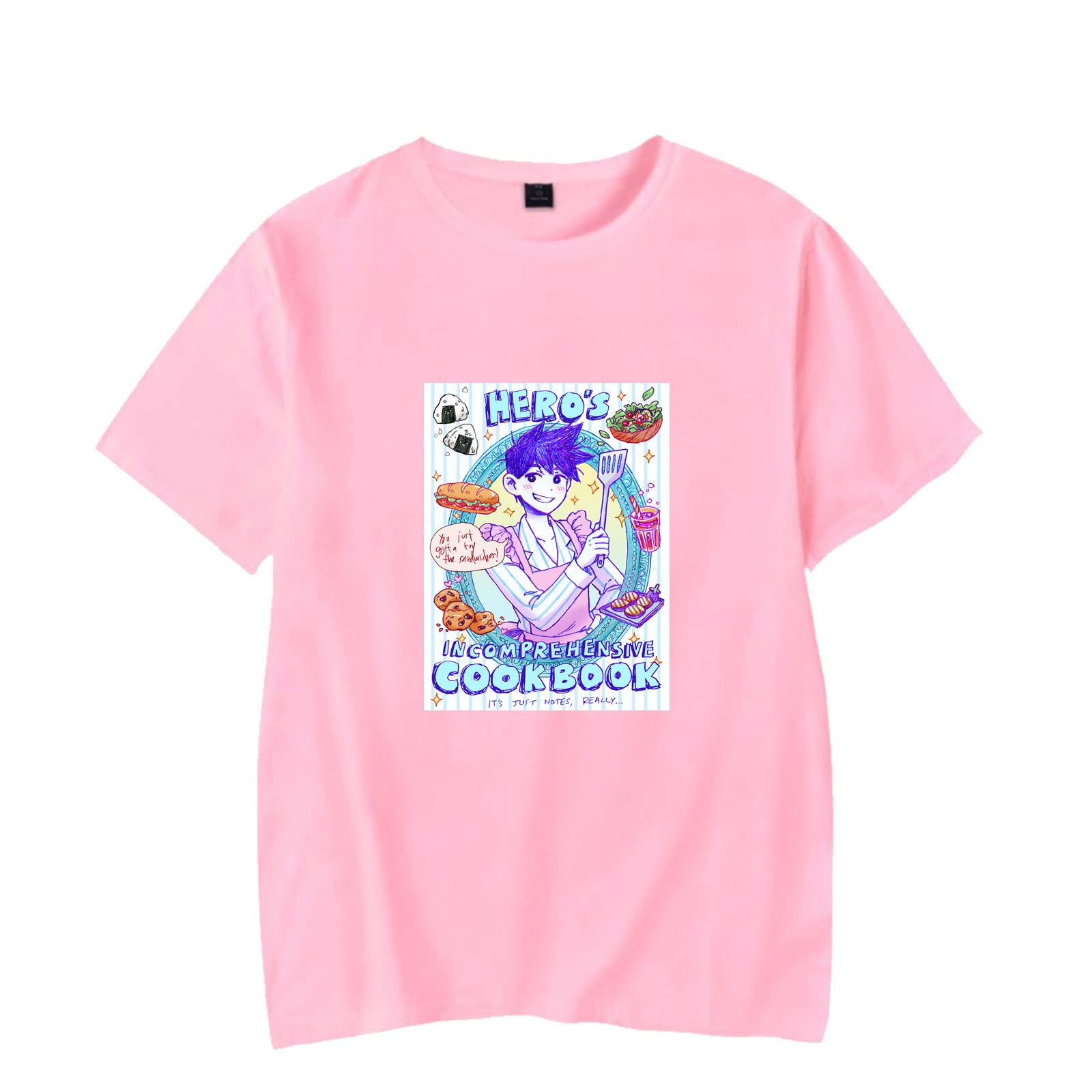 Omori Game Merch Tshirt Hero Print, Men’s Short Sleeves T-Shirt, Tee Shirt Crew Neck Harajuku Casual Top Unisex