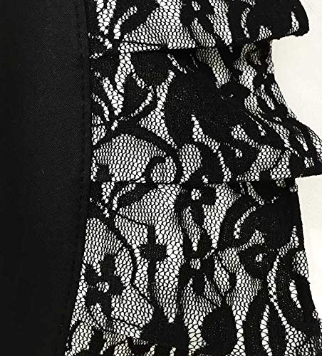 Woman Ladies Vintage Apron Lace Kitchen Baking Cooking Apron With Pockets (Black) #TOP2