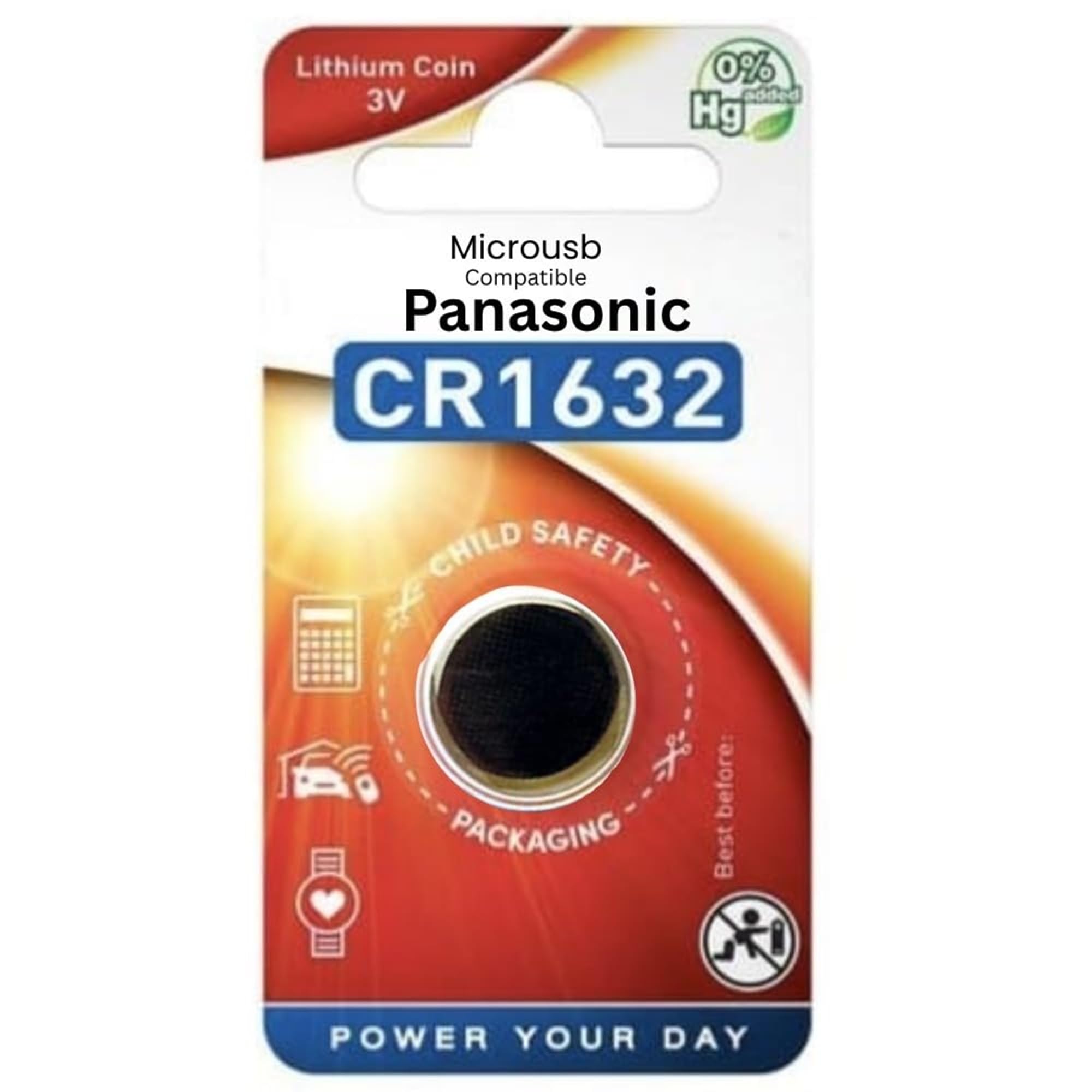 MICROUSB Compatible with CR1632 3V Non-Rechargeable Lithium Coin Cell Battery (Pack of 1)-image-37