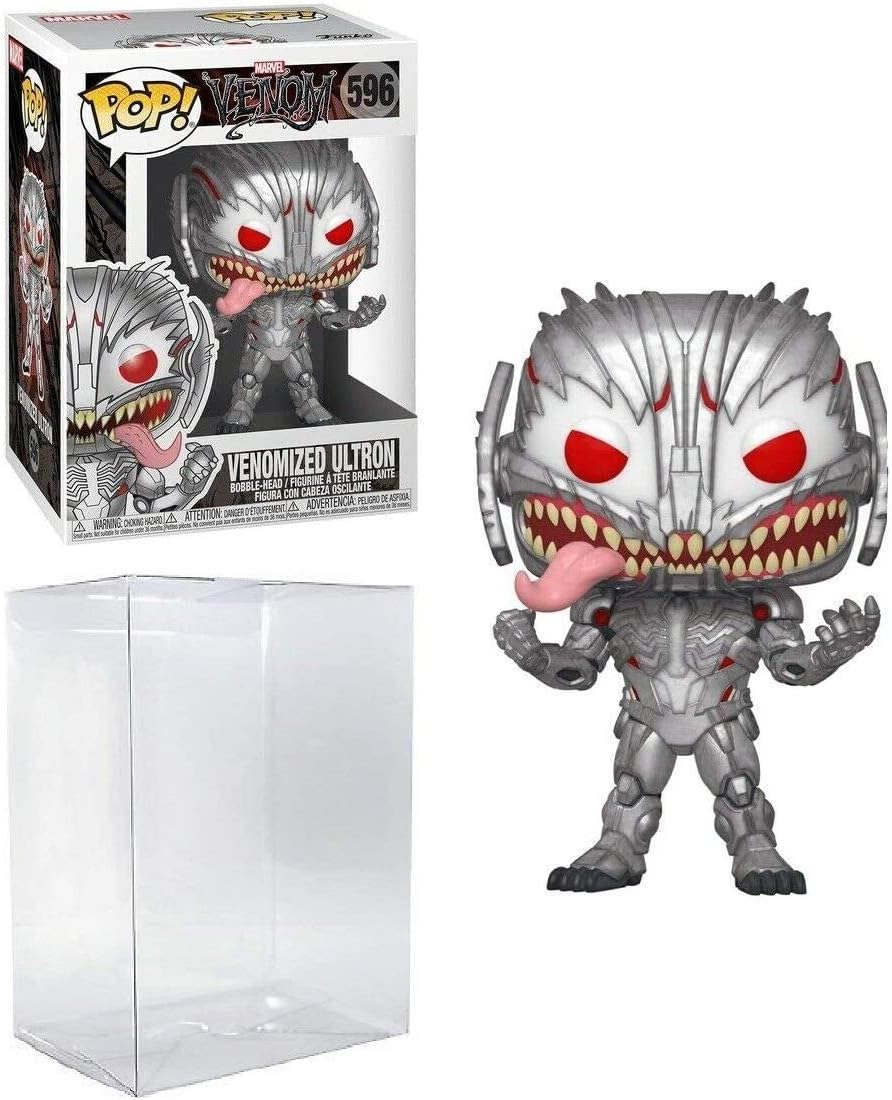Funko Pop! Venomized Ultron #596 Marvel Venom Vinyl Figure Bundle with EcoTEK Pop Protector
