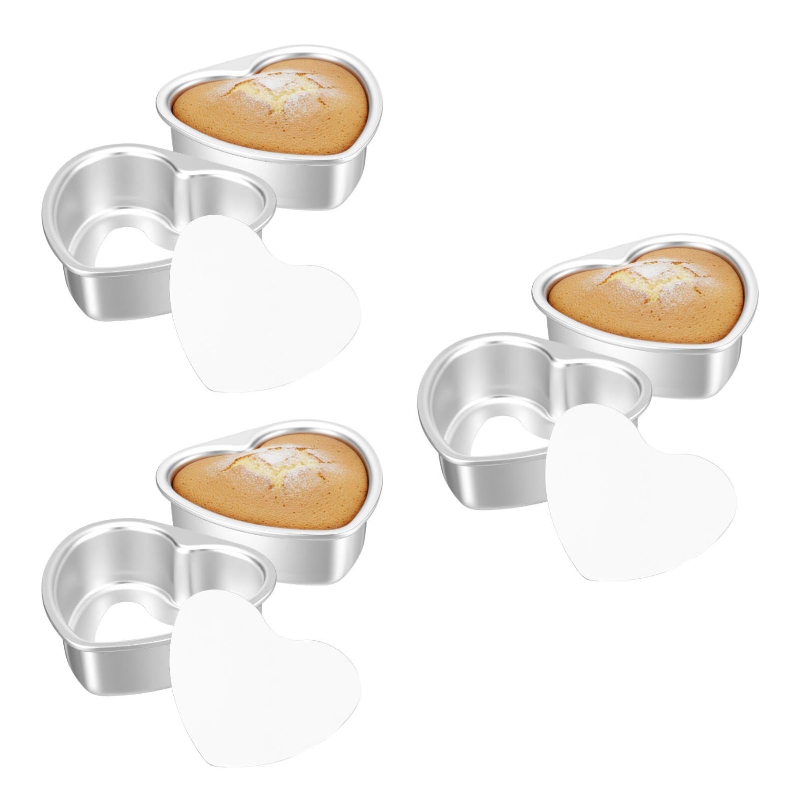 TOPBATHY 6 Piezas Molde de torta bandeja de hornear cajas de silicona para cupcakes molde redondo molde bizcocho magdalenas pastel de chocolate utensilios para hornear duraderos Metal moho
