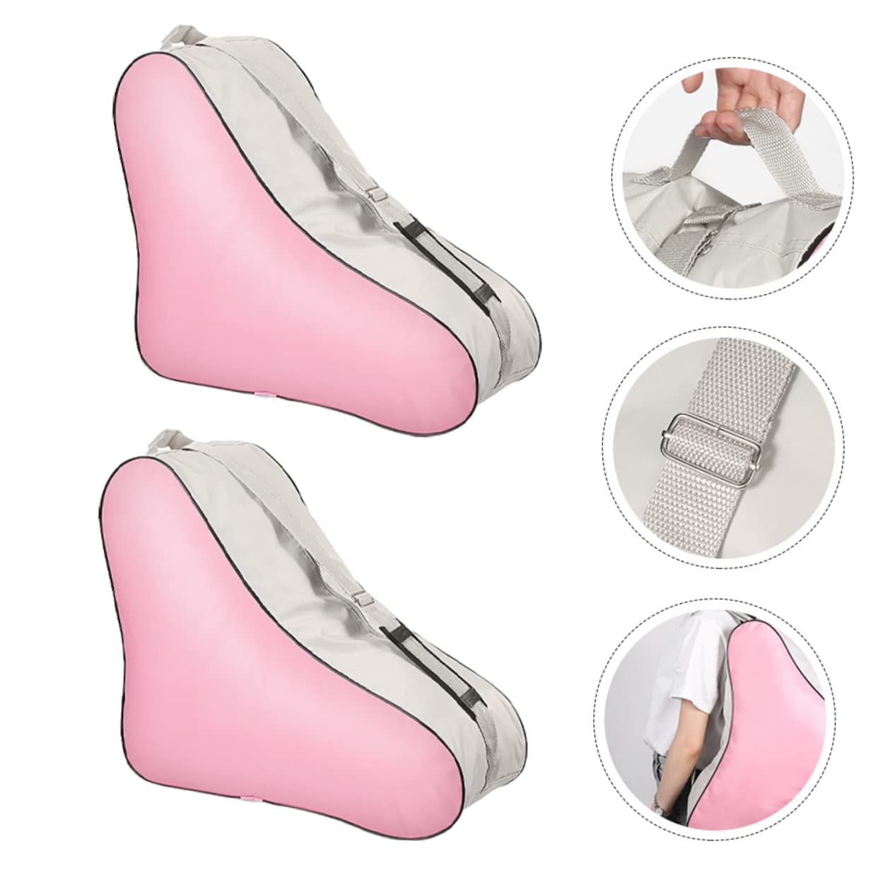 Happyyami Roller Skate Handbags Ice Skates Tote Bag Skating Storage Bag for Girls