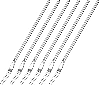 Vista 9 de uxcell Tenedores de fruta de acero inoxidable de 2 piezas, tenedores de degustación de frutas para ensalada de 5.12 pulgadas, tenedores de postre