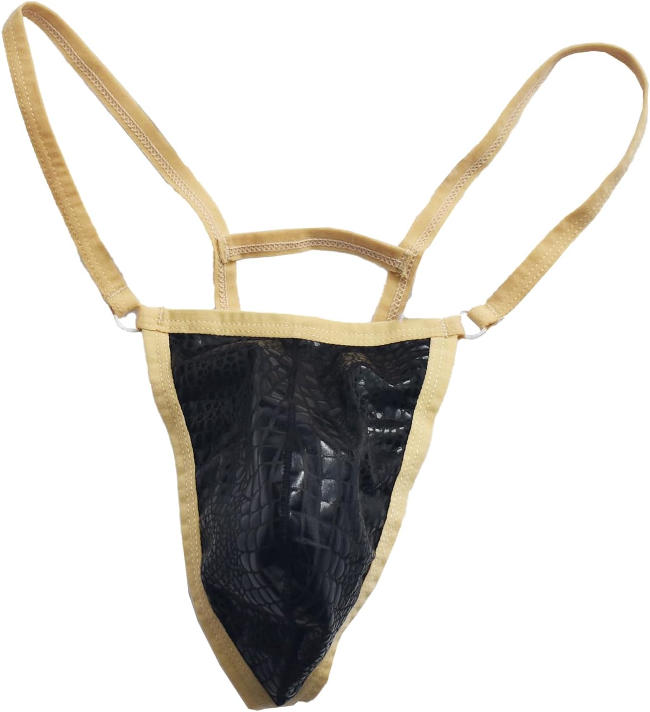 Men's Thong Underwear Low crocodile pattern V-shaped Sexy G-string - Image 3