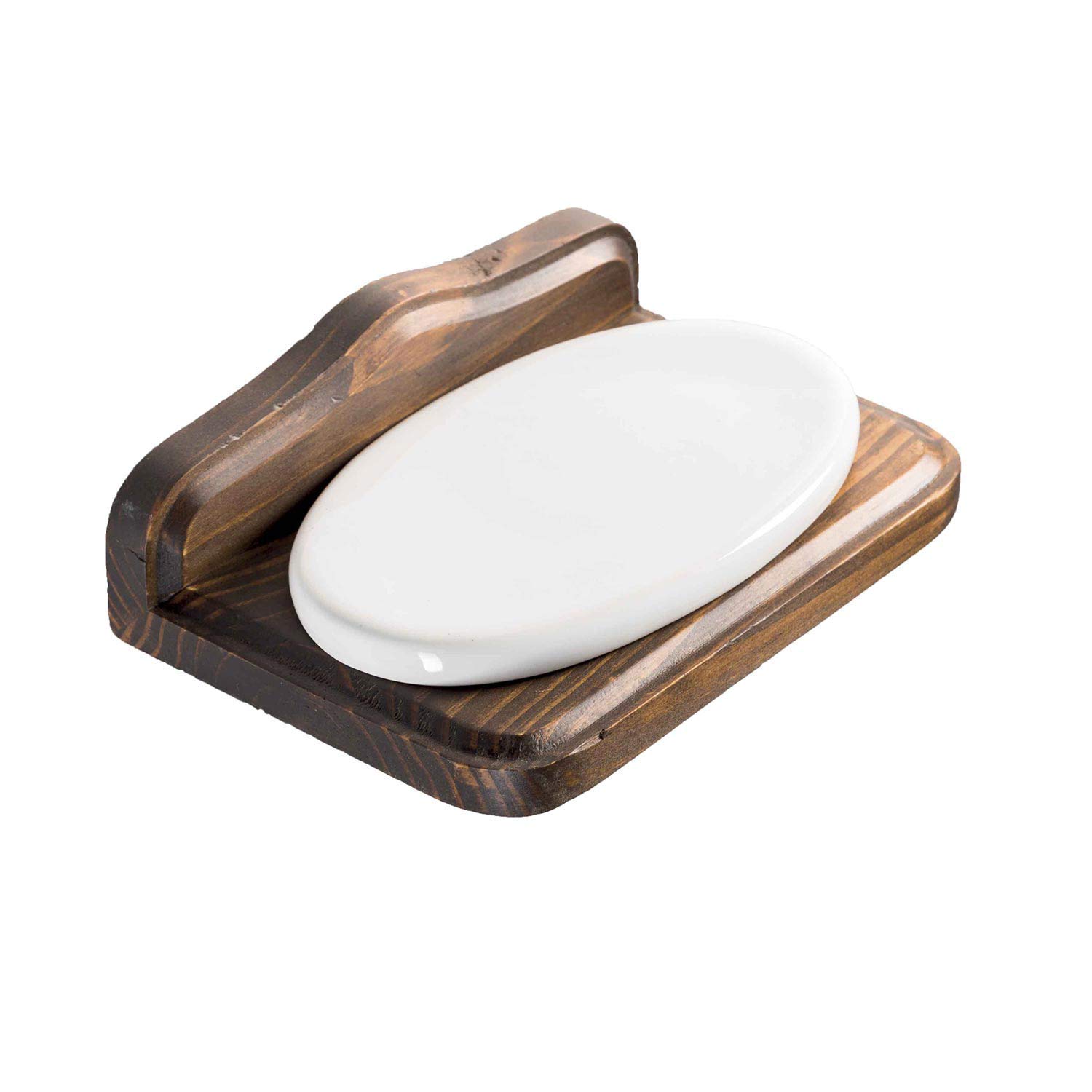 METAFORM Azimuthshop 065406 - Jabonera de Madera Envejecida para baño