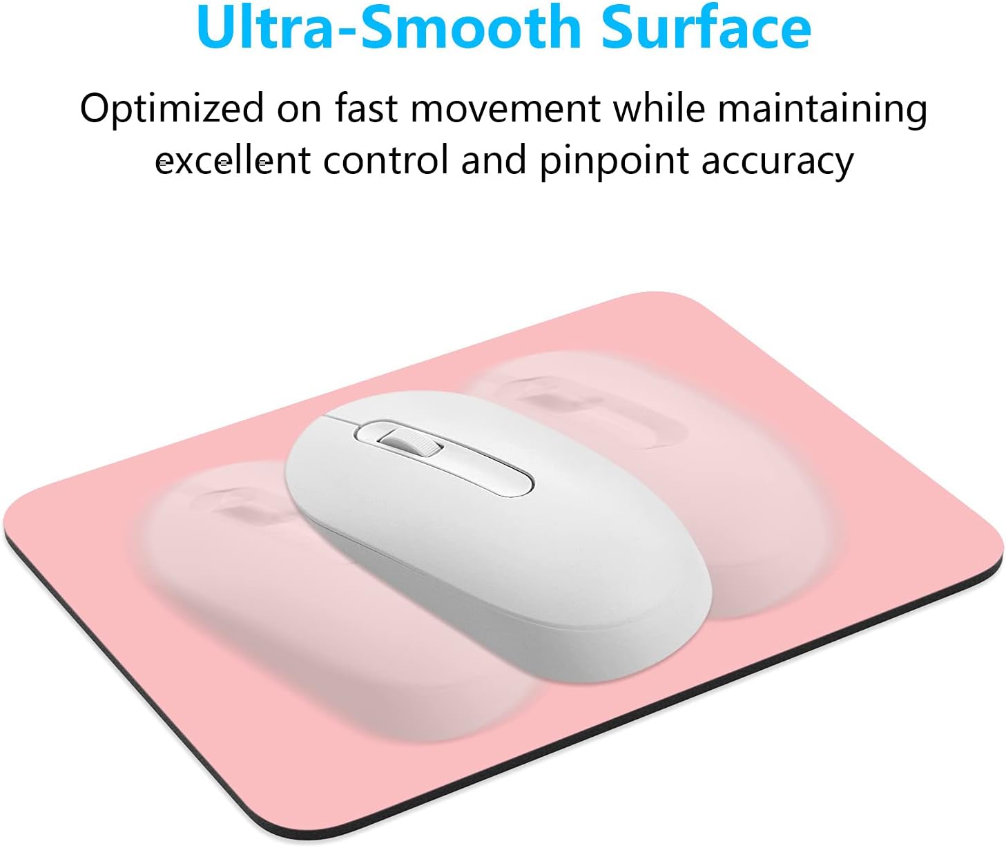 Dapesuom Small Mouse Pad, 6 x 8 Inch Thick Rubber Premium-Textured Non-Slip Portable & Washable Mini Mouse Mat for Women Men Wireless Laptops Keyboard Tray Gaming Work Computer Office Travel, Pink image 5