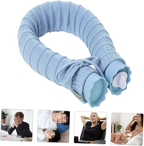 Miniatura 6 de Bolsa de agua caliente en forma de U con material de fugas y funda extraíble lavable para preservación del calor frío para hombros y vértebras