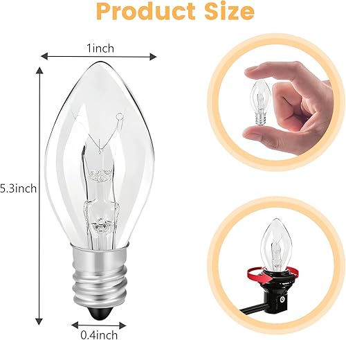 Miniatura 5 de Bombilla de repuesto para trampa de pulgas, paquete de 10 bombillas de repuesto de 7 W para trampas de pulgas dentro de tu hogar, E12 7 W, 120