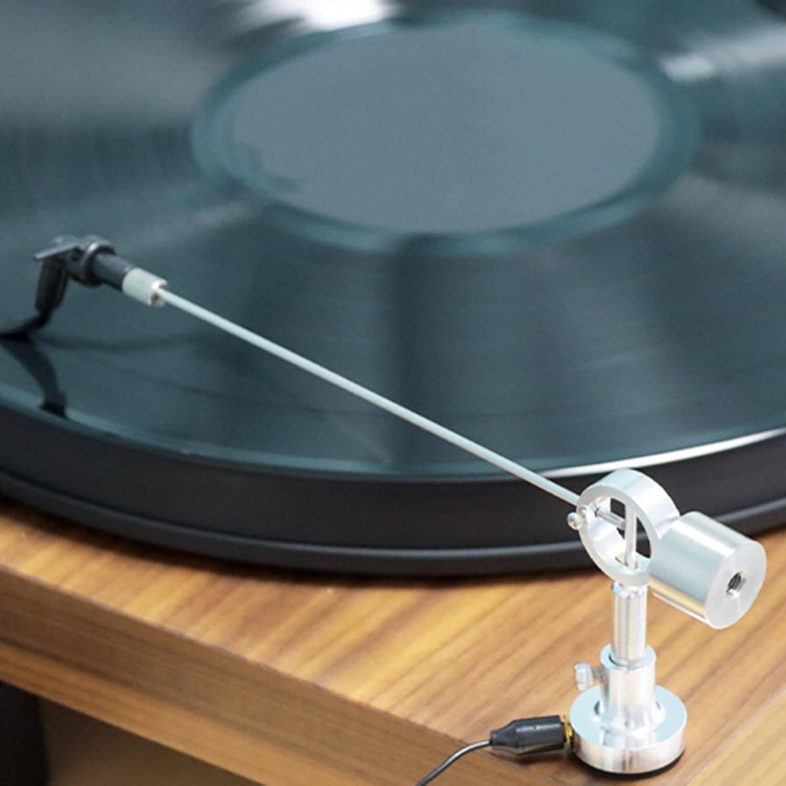 Braccio di Pulizia della Macchina per Record in Vinile, Pennello da Record Antistatico, con Filo di Terra, Universale: rimuove Polvere e elettricità statica, impedisce Il Salto dell'ago