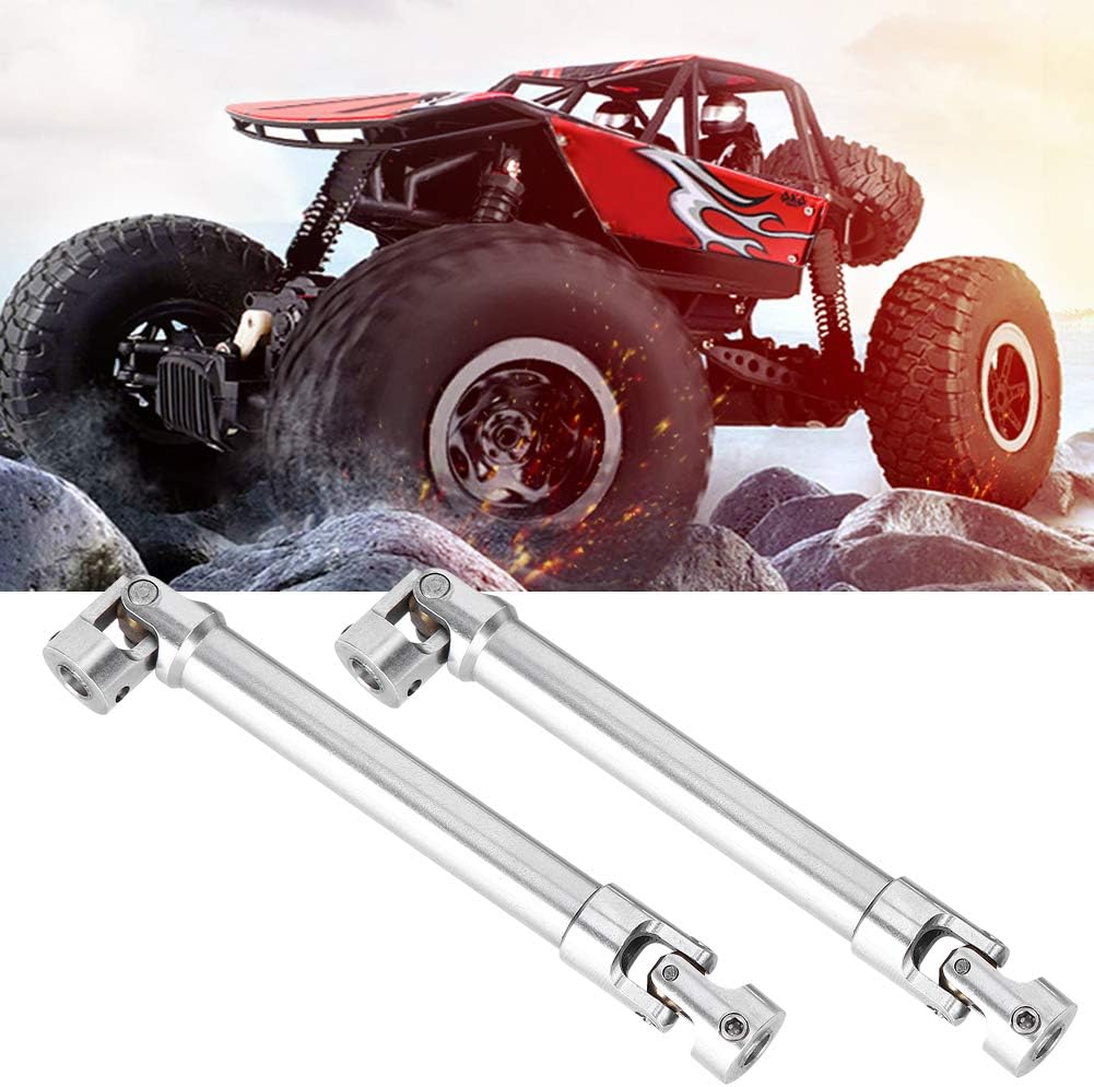 VGEBY 2pcs RC Car Drive Shaft, Stainless Steel RC Crawler Driveshaft Upgrades Replacement Parts for 1/10 RC Crawler