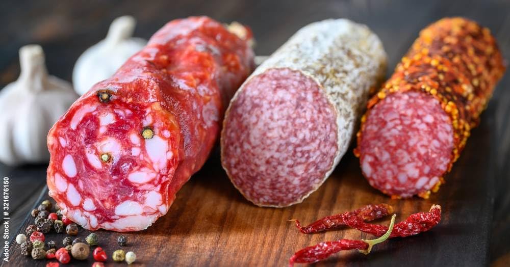 Schinken-Salami-Paket, Geschenkset "Deftig und Kräftig" - 1040g - würzige Delikatessen mit intensiven Geschmack - Speck und Würste