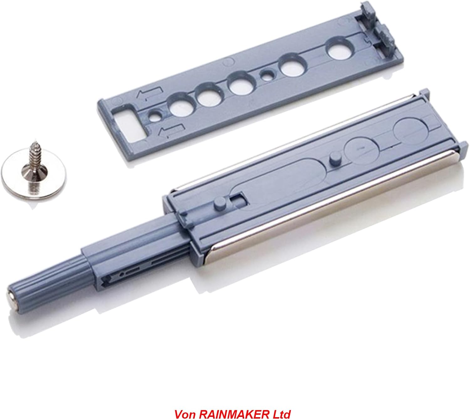 Push to Open Door Catches for Kitchen Cabinet Cupboard Wardrobe Automatic Spring Flap Touch Latch for Screw Fixing Pack of 10