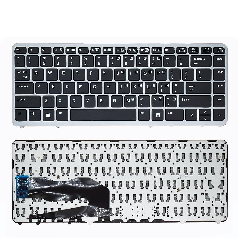 Clavier ordinateur portable HP EliteBook 750 G2 remplacement couleur argent sans rétroéclairage