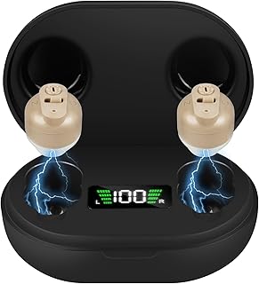 Aolso Amplificador de Ruido Auditivo, Amplificador de Sonido Recargable, Cancelación de Ruido, Estación de Carga USB, Ca...