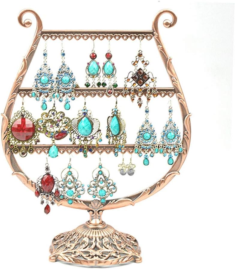 Earring Necklace Bracelet Organizer Display Stand Holder Jewelry Storage Rack Gift Tree Storage Jewelry Organizer (Color : Bronze) (Bronze)